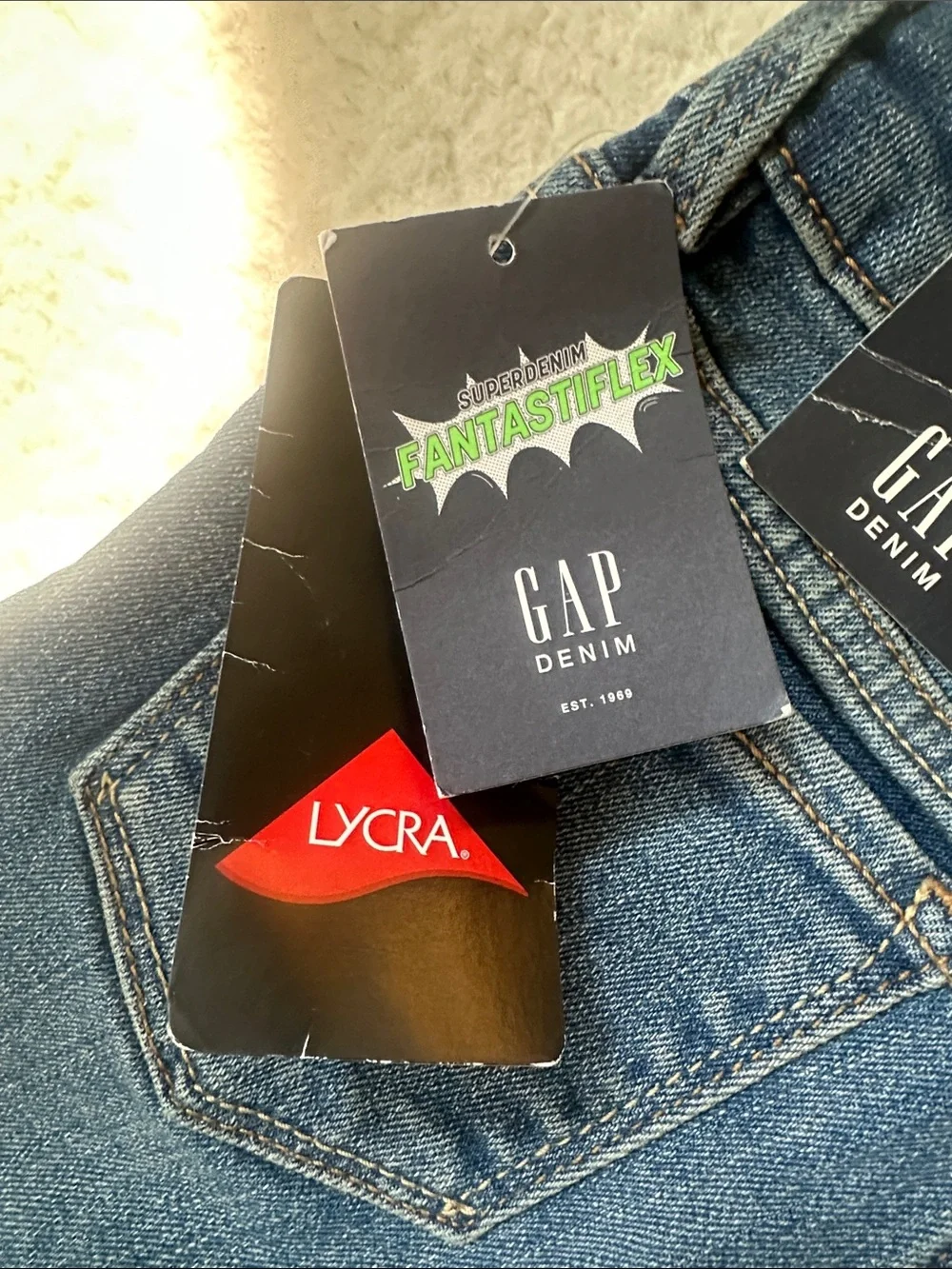GAP Kids Blue Distressed Slim Jeans